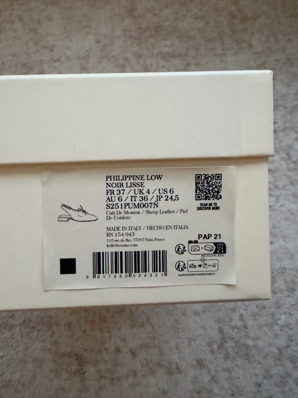 NEW Sezane Philippine Low Mary Janes in Smooth Black (US 6) - Picture 13 of 14